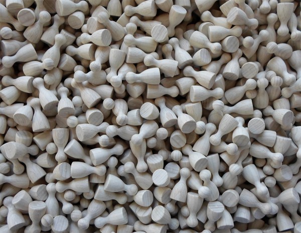 Halmafigur klassisch, ca 24 mm hoch, Buche unbehandelt